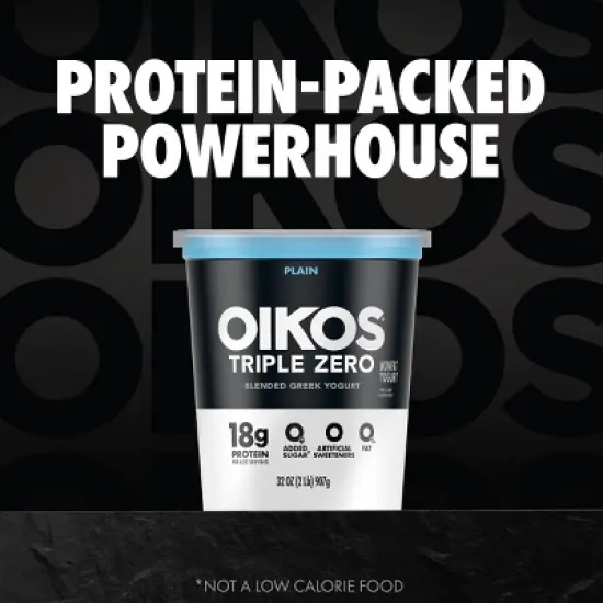 OIKOS Plain Greek Yogurt - 18g protein 32oz image {2}