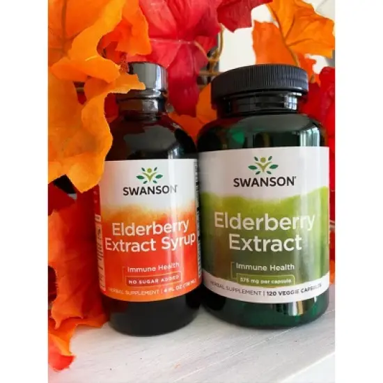 Swanson Herbal Supplements Elderberry Extract Syrup Liquid 8 fl oz image {2}