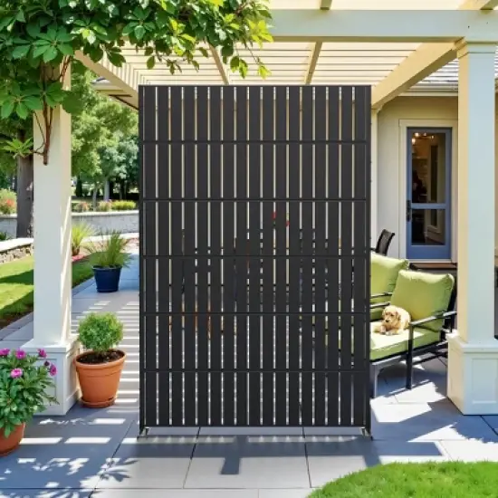 PexFix 72 in. x 47 in. Outdoor Metal Privacy Screen Garden Fence image {12}