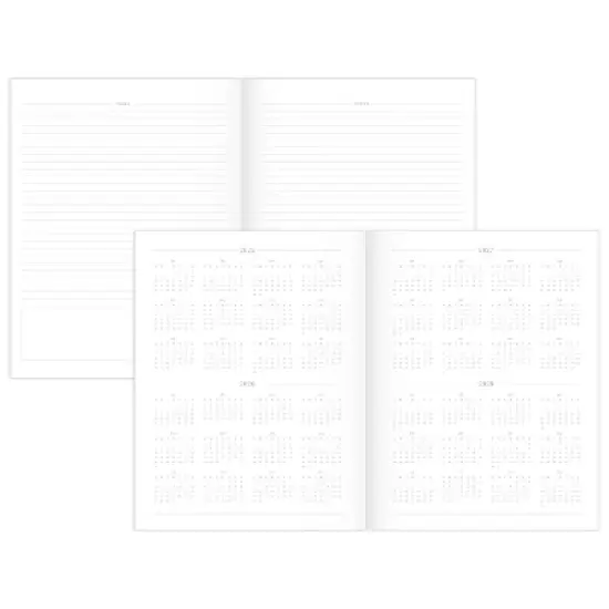 Sugar Paper Essentials 2025-2027 Monthly Planner 1/4"x8-9/16"x11" Pale Pink with Rose image {1}