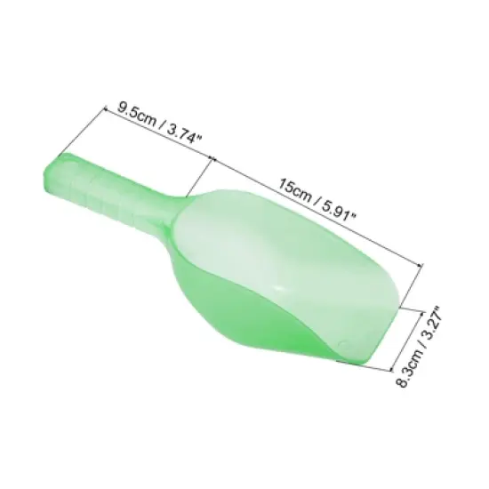Unique Bargains Plastic Multi-functional Durable Kitchen Maker Ice Scoop 12oz Green 1 Pc image {1}