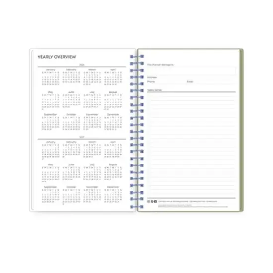 Blue Sky Weekly/Monthly Planning Calendar 5"x8" Barbara Green image {6}