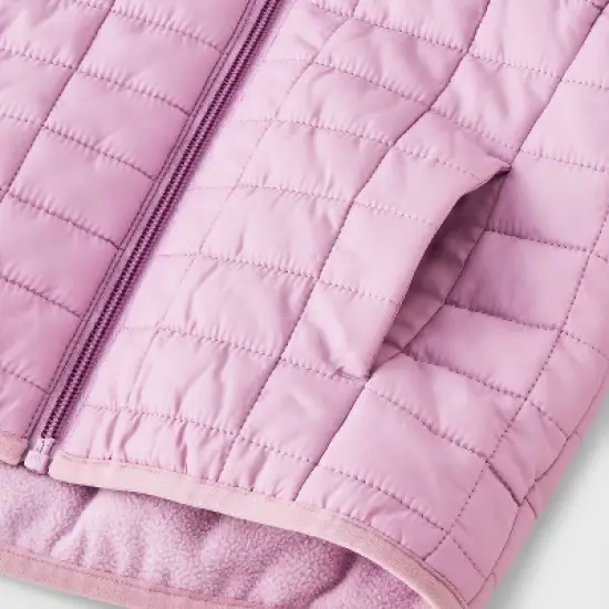 Toddler Girls' Value Hooded Puffer Jacket - Cat & Jack&trade; Mauve image {3}