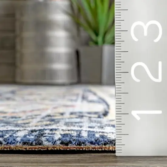 nuLOOM Taliyah Faded Bohemian Fringed Indoor/Outdoor Area Rug image {4}