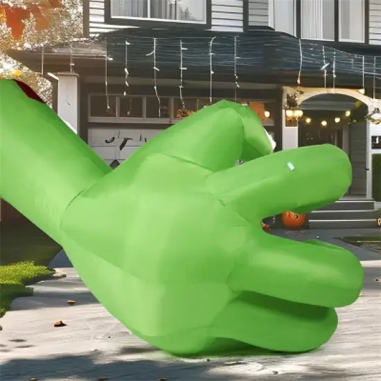 Joyfy 9 FT Long Halloween Inflatables Outdoor Decoration, Giant Zombie Arm Inflatable with Built-in LEDs for Halloween Yard Lawn Garden Decoration image {10}