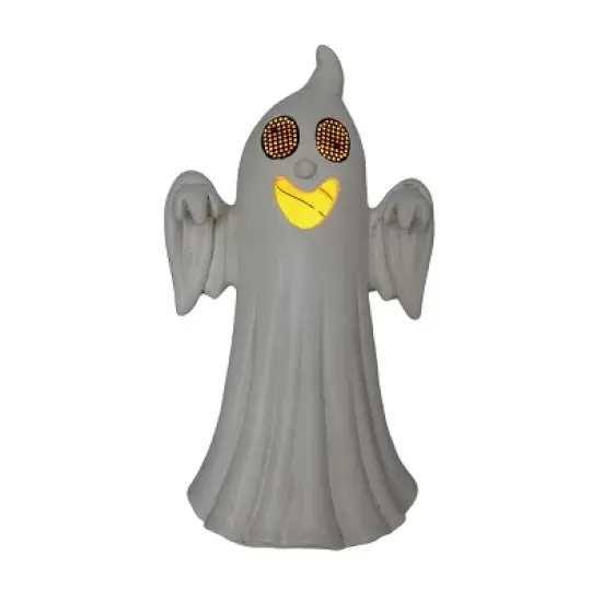 Transpac MGO Light Up White Ghost Figurine Halloween Tabletop Decor Battery Operated Prelit Indoor Gift Seasonal Decoration image {1}