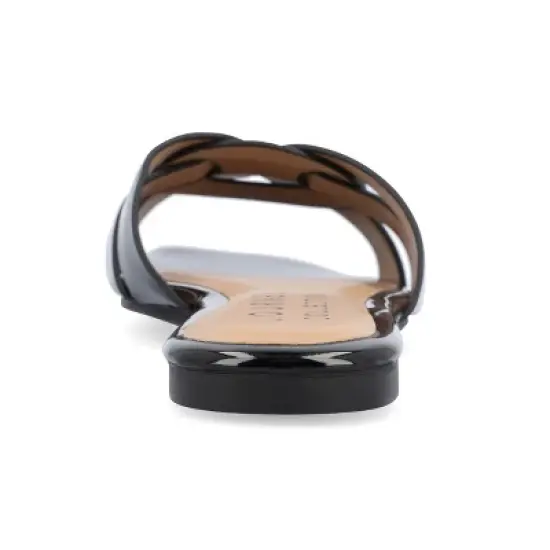 Journee Collection Womens Arrina Tru Comfort Foam Slip On Slide Flat Sandals image {2}