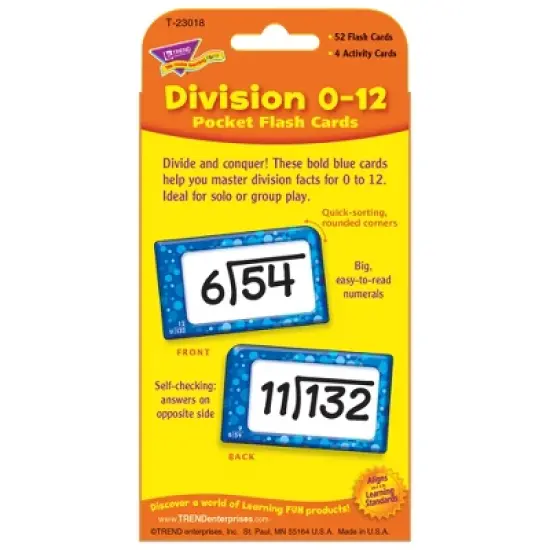 TREND Division 0-12 Pocket Flash Cards image {3}