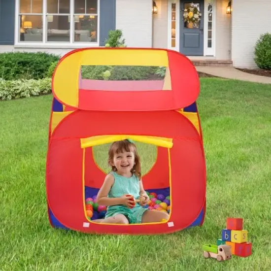Costway Portable Kid Baby Play House Indoor Outdoor Toy Tent Game Playhut With 100 Balls image {3}