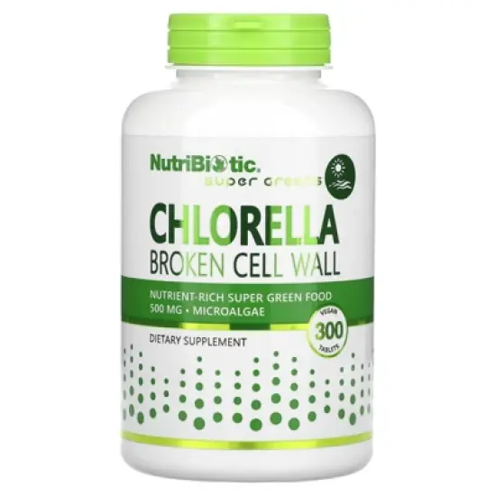 NutriBiotic Chlorella, 500 mg, 300 Vegan Tablets image {4}