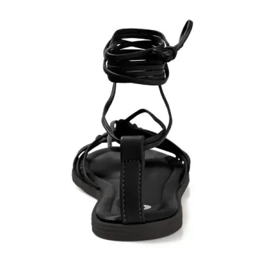 Journee Collection Womens Jess Ankle Wrap Low Block Heel Sandals image {2}