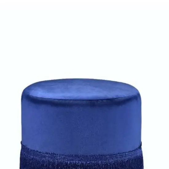 17" Clivia Velvet Ottoman Eggplant - Acme Furniture image {2}