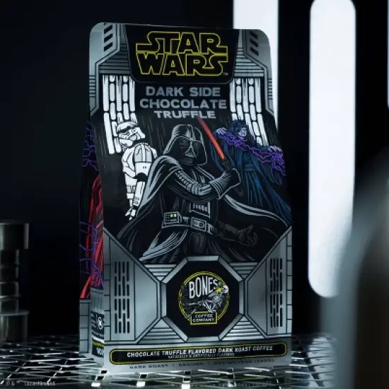 Bones Coffee Company Star Wars Dark Side Chocolate Truffle Flavored Dark Roast Ground Coffee - 12oz image {2}
