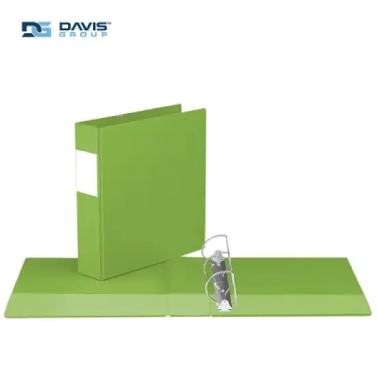 Premium Economy 2" Angle D Ring Binder 6pk Lime Green 2": Davis Group, Polypropylene, 475 Sheet Capacity, Hard Cover image {1}
