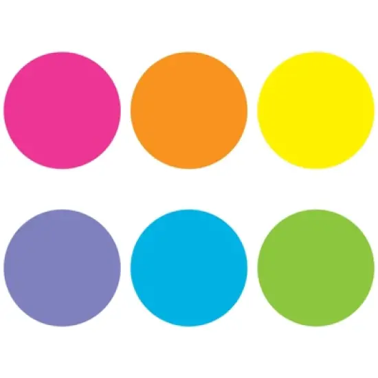 Teacher Created Resources Spot On Bright Circles Carpet Markers, 7" image {1}
