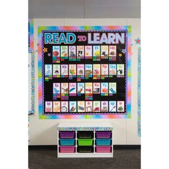 Teacher Created Resources&reg; Teal Confetti Large Plastic Storage Bin image {2}