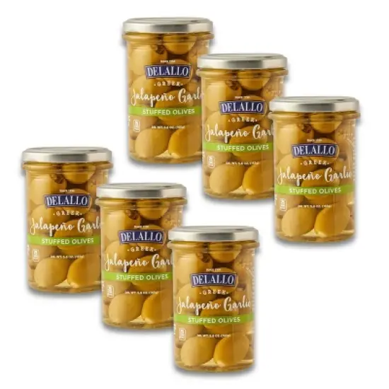 DeLallo Garlic & Jalape&ntilde;o Stuffed Olives, 5.8 oz Jar, (6 pack) image {6}