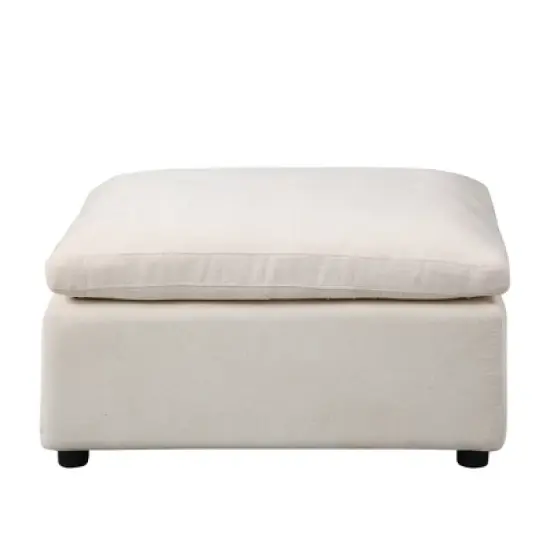 Modern Polyester Square Modular Ottoman for Sectional Sofa,Sectional Sofa Couch, Polyester Beige image {3}