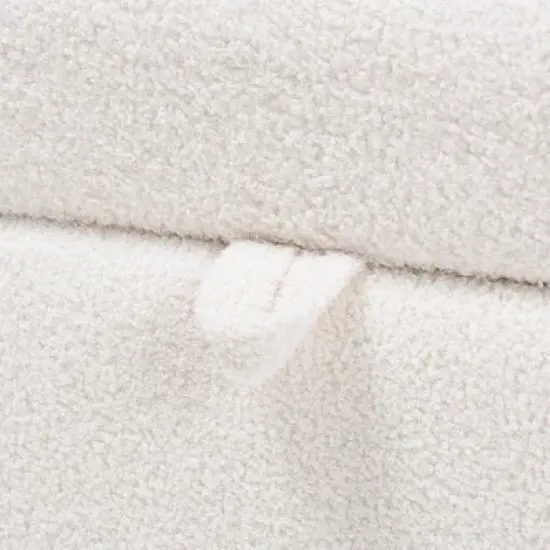 Oakes Boucle Upholstered Storage Bench Ivory - Baxton Studio image {2}