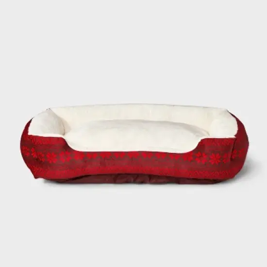 Printed Holiday Bolster Dog Bed - Boots & Barkley&trade; image {5}
