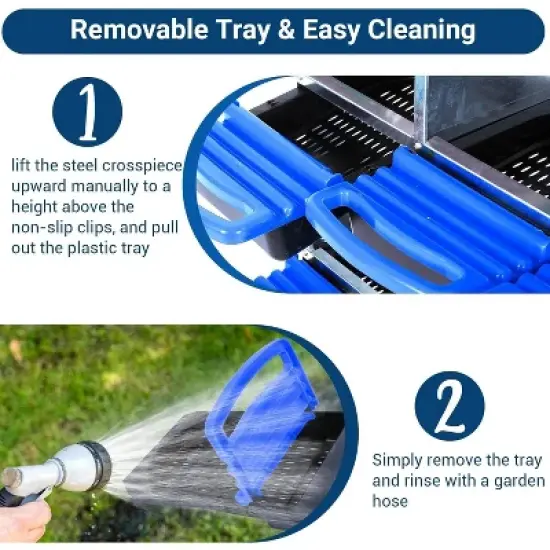 Chicken Nesting Boxes,Metal Chicken Laying Box with with Removable Trays and Roll Out Egg Collection for Chicken Coop,with Metal Bracket image {6}