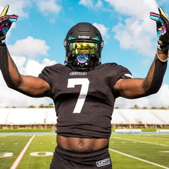 Battle Sports Gang Gang Double Threat Adult Football Receiver Gloves - Black image {2}