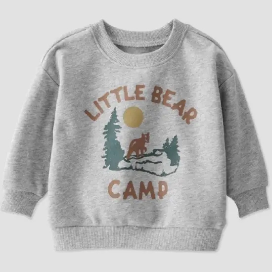 Little Planet by Carter&rsquo;s Baby "Little Bear" Graphic Pullover - Gray image {3}