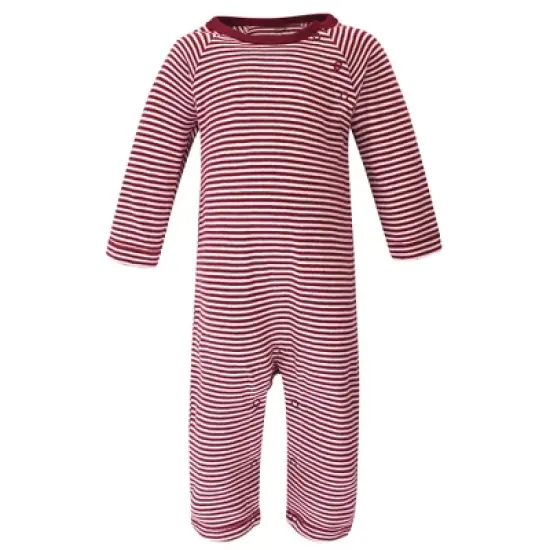 Touched by Nature Baby Girl Organic Cotton Coveralls 3pk, Holly Berry image {2}