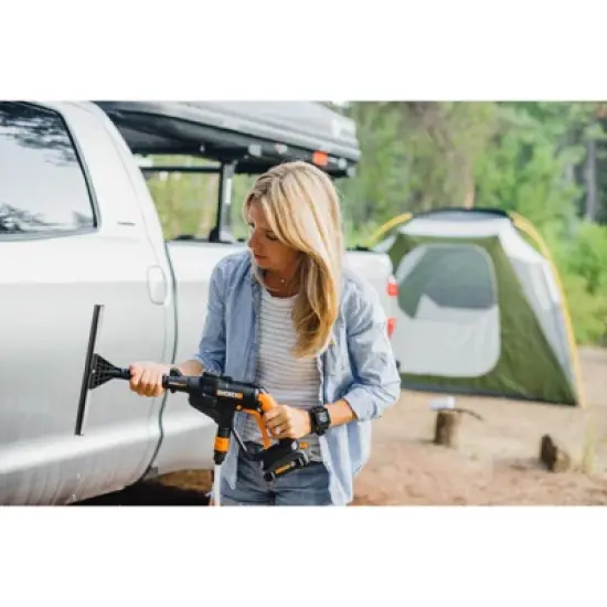 Worx WA4072 Deluxe Cleaning Kit Includes Squeegee, Soaper, Outdoor Hard Surface Brush and Pivoting Quick Connect Adapter for Worx Hydroshot Series image {5}