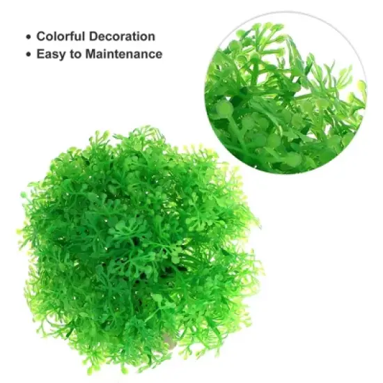 Unique Bargains Artificial Grass Ball for Fish Tank Landscape Decoration 3.74x3.94 Inch 1 Pcs image {2}