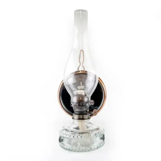Lehman's Oil Lamp with Reflector - Securely Mounts to Wall or Free Stands, Indoor Kerosene or Oil Lantern, 12" with Reflector, Chimney and Wick image {4}