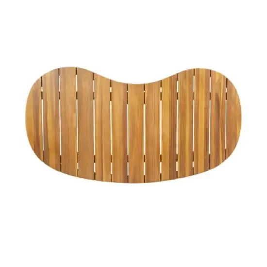 Christopher Knight Home Abell 2 Piece Outdoor Woven Rope Acacia Wood Upholstered Seating Set image {7}