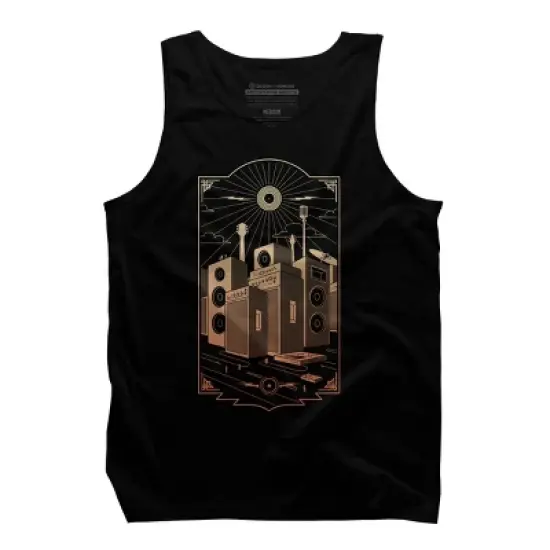 Men's Design By Humans Sound City By Gammaray85 Tank Top image {4}