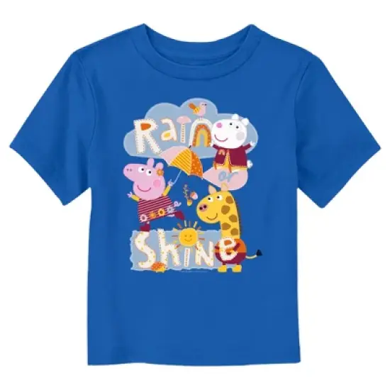 Toddler's Peppa Pig Rain or Shine Embroidery T-Shirt image {2}