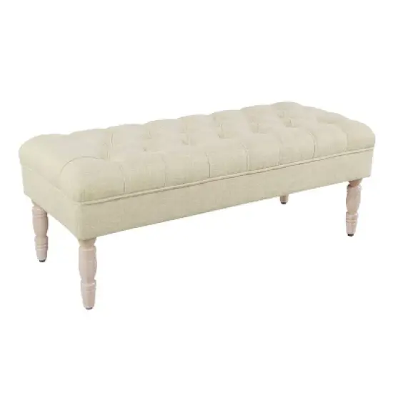 Classic Tufted Medium Bench - HomePop image {1}