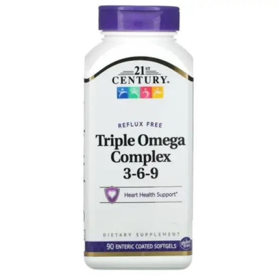 21st Century Triple Omega Complex 3-6-9, 90 Enteric Coated Softgels image {4}