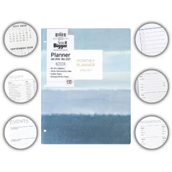 See It Bigger 2026-2027 2 Year Monthly 8.5"x11" Planner Large image {2}