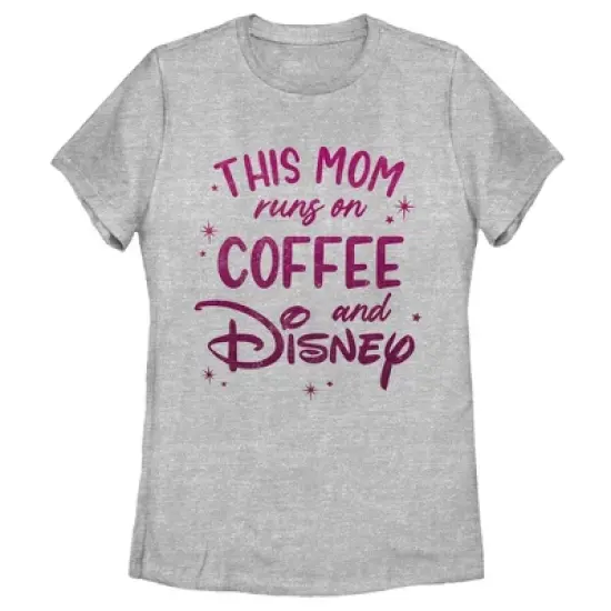 Women's Disney This Mom Runs On Coffee T-Shirt image {3}