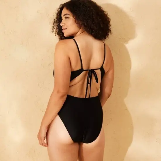 Women's Tie Back Extra High Leg Extra Cheeky One Piece Swimsuit - Wild Fable&trade; image {4}