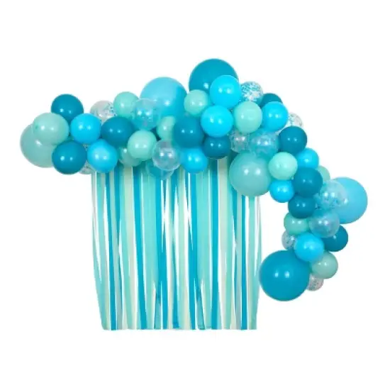 Meri Meri Blue Balloons & Streamers Kit (Pack of 52) image {1}