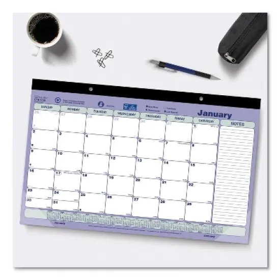 Rediform Office Products Monthly Desk Pad Calendar 12-Month January 2026 to December 2026 White image {1}