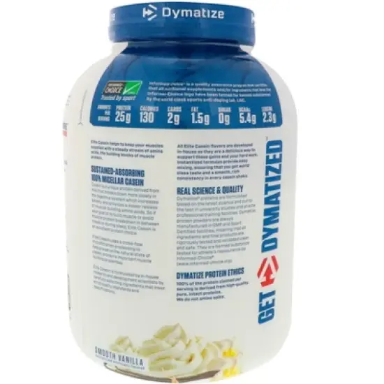 Dymatize Elite Casein&reg;, Smooth Vanilla, 4 lb (1.8 kg) image {2}