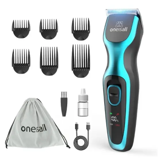 Oneisall DTJ-001 Cordless Dog Clippers for Thick Coats, Rechargeable Grooming Kit w/ Detachable Blade image {7}