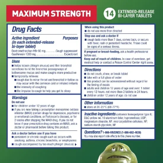 Mucinex DM Max Strength 12 Hour Cough Medicine - Tablets image {2}