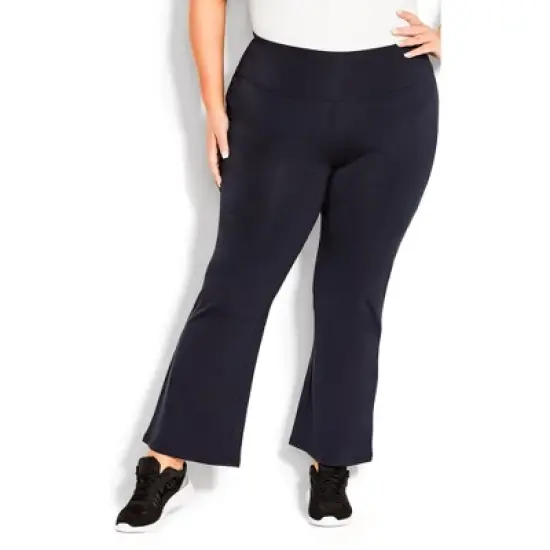 Women's Plus Size Pima Bootleg Legging Navy - average | AVENUE LEISURE image {6}