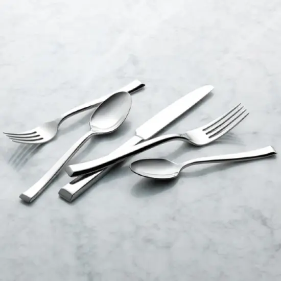 Reserve by Libbey 947 016 Santorini Mirror Bouillon Spoon, 18/10 Stainless Steel, Set of 12 image {1}