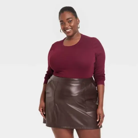 Women's Long Sleeve Slim Fit Crewneck T-Shirt - A New Day&trade; image {5}