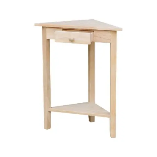 Corner End Table Unfinished - International Concepts image {4}
