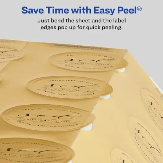 Avery Round Labels 2" dia Gold Foil 96/Pack 22831 image {2}