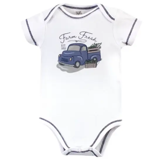 Touched by Nature Baby Boy Organic Cotton Bodysuits 5pk, Truck image {5}